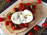 Recette Bruschetta de tomates roties et burrata