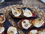 Recette Tartines d'aubergine au coulis de tomate et chèvre