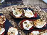 Recette Tartines d'aubergine au coulis de tomate et chèvre