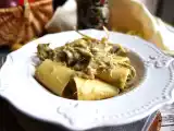 Recette Pâtes paccheri aux artichauts et lardons