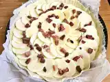 Recette Quiche courgettes fromage de chèvre frais et lardons