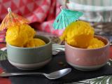 Recette Sorbet mangue citron vert avec seulement 3 ingrédients et prêt à déguster en 5 minutes!