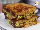 Recette Maxi sandwich façon grilled cheese à l'américaine: poulet, avocat, bacon
