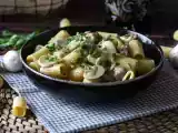 Recette Pâtes crémeuses aux champignons et à la saucisse