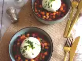 Recette Pois chiches sauce au chorizo et sa burrata