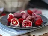 Recette Bouchées à la framboise, chocolat blanc et chocolat ruby façon franui
