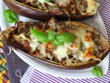 Recette Aubergines farcies gratinées à la mozzarella
