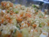 Recette Salade tiède quinoa, tofu et légumes croquants au thym frais