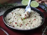 Recette Risotto au citron vert et au poivre rose : une recette végétarienne raffinée