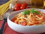 Recette Spaghettis aux tomates cerises et aux pignons de pin