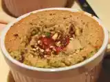 Recette Pêches melba dans un biscuit amandes et pistaches, sans gluten