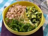 Recette Salade de pâtes orzo au saumon et à la courgette