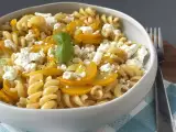 Recette Pâtes aux courgettes jaunes et à la fêta