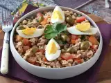Recette Salade de niébé (haricots cornille) au thon, œufs et olives : le classique portugais !