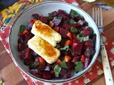 Recette Salade de betteraves au halloumi grillé