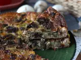 Recette Quiche sans pâte aux champignons, bacon et cottage cheese