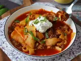 Recette Soupe de lasagnes à la viande, ricotta et parmesan