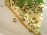 Recette Tarte verte aux petits pois et fromage de brebis