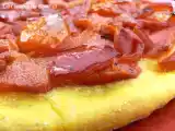 Recette Pizza orientale, briochée à la semoule, aux poivrons .
