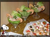 Recette Fruits de mer sur son lit de salade