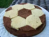 Recette Un marbré pour une version expresse du gâteau ballon de foot