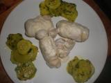 Recette Roules de soles a la creme et saute de courgettes