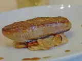 Recette Escalope de foie gras poele aux navets mielles et vinaigre de mangue