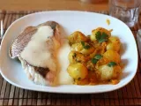 Recette Cocotte de pommes-de-terre au safran & à la coriandre, filets de pagre grillés