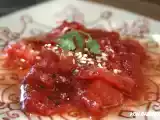 Recette Confit de tomates au miel.