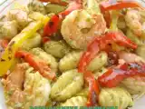 Recette Gnocchis au pesto et crevettes sautées