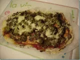 Recette Pizza aux brocolis, champignons, tomates et gruyère