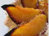 Recette Tarte aux prunes bleues en nappage orange chez gal