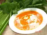 Recette Potage aux carottes-tomates aux lamelles de poireaux