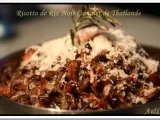 Recette Risotto crèmeux ou pilaf de riz noir complet au chorizo et au poulet