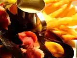Recette °moule, bacon & roquefort°