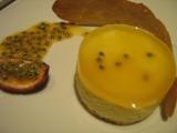 Recette Entremets mangue-passion, tuile exotique