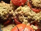 Recette Divines tomates farcies gratinées de crumble aux saveurs de pesto