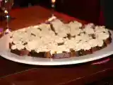 Recette Toasts de fetes de noel : pain d'épices, confit d'oignons et chantilly de foie gras