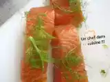 Recette Baron de saumon fumé mi-cuit à la vapeur