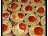 Recette Mini tartelettes aux tomates cerises, chevre et herbes de provence