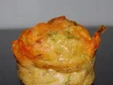 Recette Muffins courgettes-mimolette, ou encore une bouchée aux courgettes