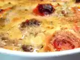 Recette Clafoutis brocolis, tomates cerise & boulettes de boeuf