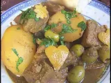 Recette Tajine de viande aux pommes de terre et aux olives ( maroc )