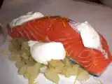 Recette Saumon en papillote sur un lit de dès de fenouil citronné