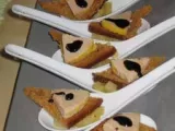 Recette Cuillères gourmandes compotée de pommes, foie gras et pain d'épices