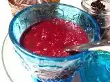 Recette Deux recettes au porto (le confit de framboises, la compote de bleuets)