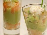 Recette Verrine de la mer - saumon, crevette, avocat et pamplemousse