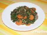 Recette Epinards aux lentilles