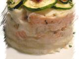 Recette Saumon étagé aux pommes de terre et aux courgettes