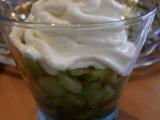 Recette Verrine de concombre à la menthe et chantilly au chèvre - menu de la saint-sylvestre